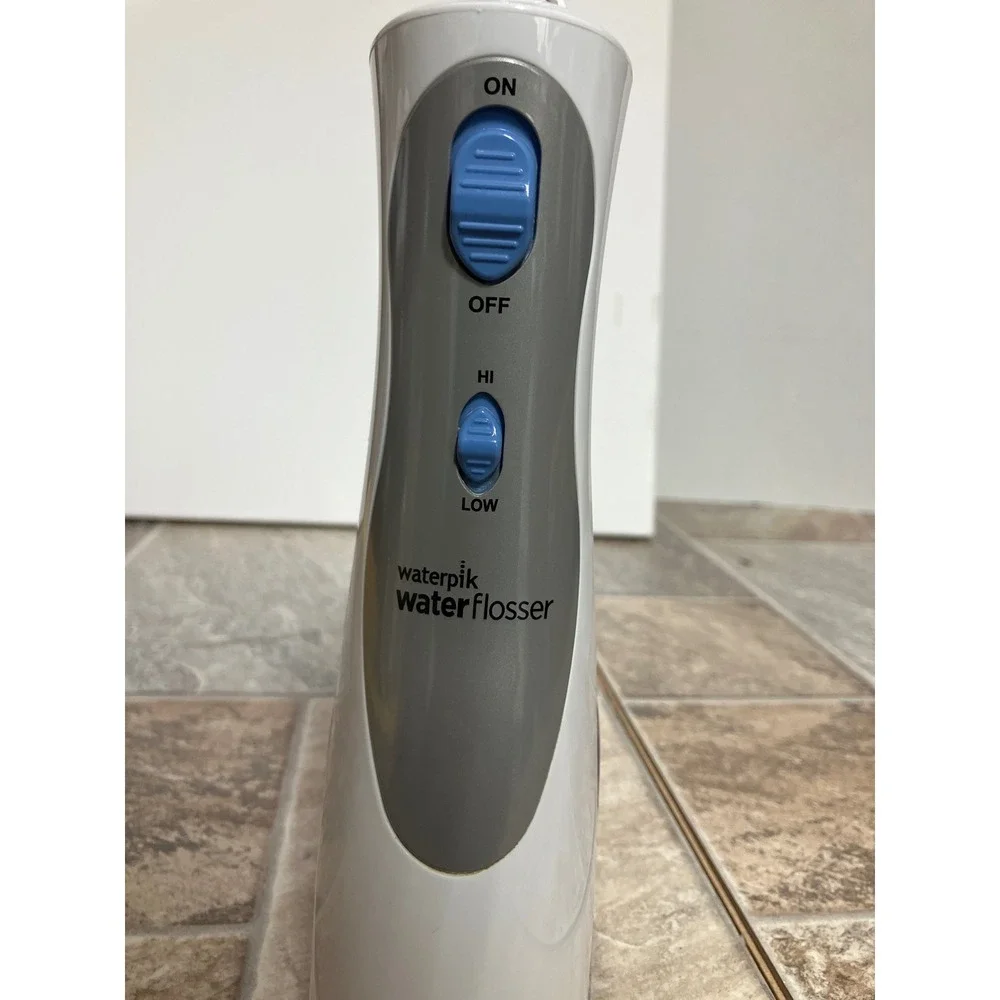 Waterpik Cordless Express Water Flosser Portable Oral Irrigator White Blue WF-02